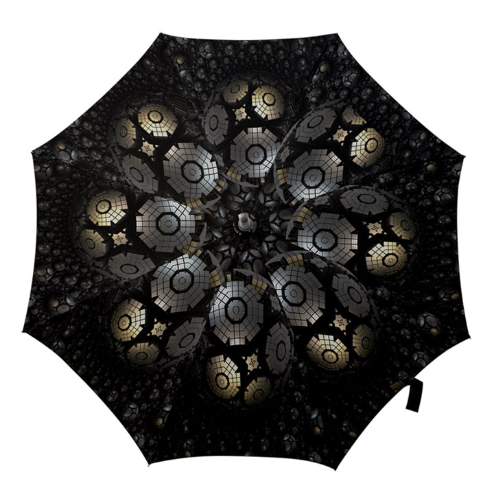 Fractal Sphere Steel 3d Structures Hook Handle Umbrellas (Medium)