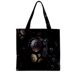 Fractal Sphere Steel 3d Structures Zipper Grocery Tote Bag by Nexatart