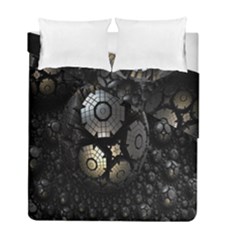 Fractal Sphere Steel 3d Structures Duvet Cover Double Side (full/ Double Size) by Nexatart