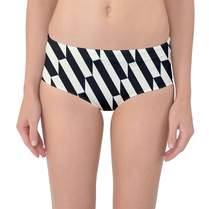 Hide And Seek Malika Mid-Waist Bikini Bottoms