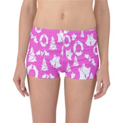 Pink Christmas Background Reversible Bikini Bottoms by Nexatart