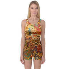 Ethnic Pattern One Piece Boyleg Swimsuit by Nexatart