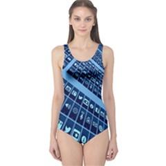 Mobile Phone Smartphone App One Piece Swimsuit by Nexatart