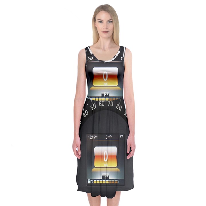 Interior Car Vehicle Auto Midi Sleeveless Dress