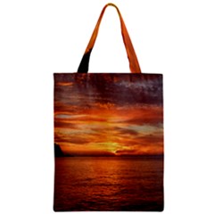 Sunset Sea Afterglow Boot Zipper Classic Tote Bag by Nexatart