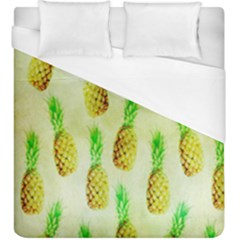 Pineapple Wallpaper Vintage Duvet Cover (king Size) by Nexatart