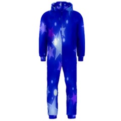 Star Bokeh Background Scrapbook Hooded Jumpsuit (men) 