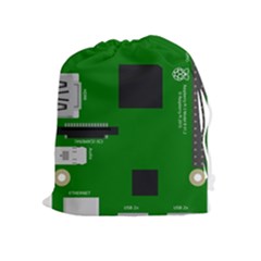 Raspberry Pi 3 Vector Drawstring Pouches (extra Large) by Nexatart