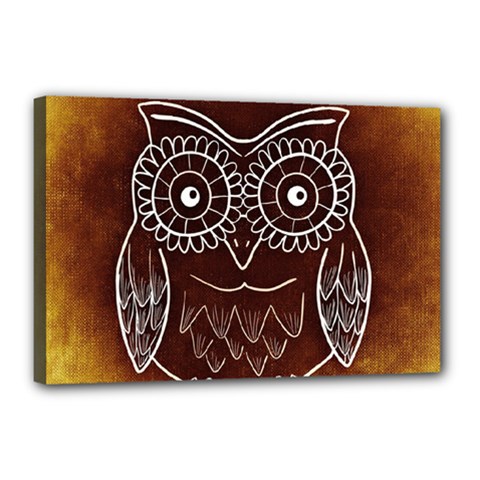 Owl Abstract Funny Pattern Canvas 18  X 12  by Nexatart