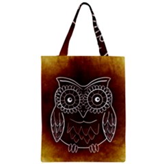 Owl Abstract Funny Pattern Zipper Classic Tote Bag by Nexatart