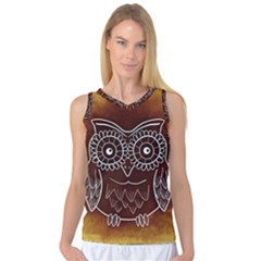 Owl Abstract Funny Pattern Women s Basketball Tank Top by Nexatart