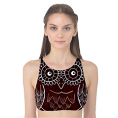 Owl Abstract Funny Pattern Tank Bikini Top by Nexatart