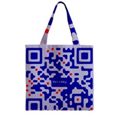 Qr Code Congratulations Zipper Grocery Tote Bag