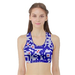 Qr Code Congratulations Sports Bra With Border