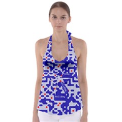 Qr Code Congratulations Babydoll Tankini Top by Nexatart