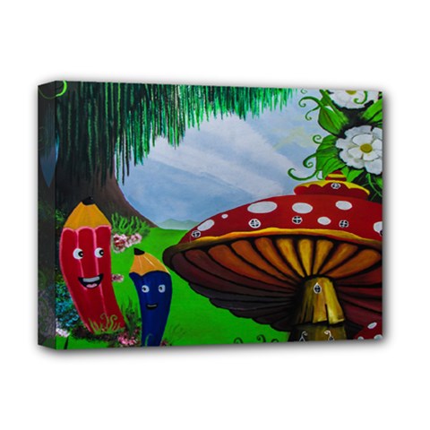 Kindergarten Painting Wall Colorful Deluxe Canvas 16  X 12  