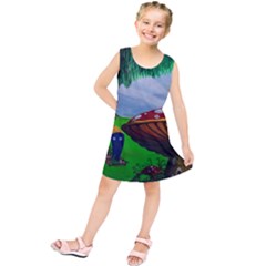 Kindergarten Painting Wall Colorful Kids  Tunic Dress by Nexatart