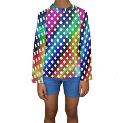 Pattern Template Shiny Kids  Long Sleeve Swimwear by Nexatart