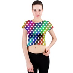 Pattern Template Shiny Crew Neck Crop Top by Nexatart