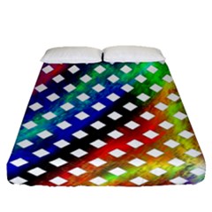 Pattern Template Shiny Fitted Sheet (queen Size) by Nexatart