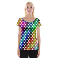 Pattern Template Shiny Women s Cap Sleeve Top by Nexatart