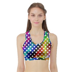 Pattern Template Shiny Sports Bra With Border