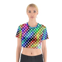 Pattern Template Shiny Cotton Crop Top by Nexatart