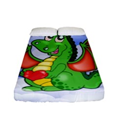 Dragon Heart Kids Love Cute Fitted Sheet (full/ Double Size) by Nexatart