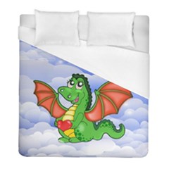 Dragon Heart Kids Love Cute Duvet Cover (full/ Double Size) by Nexatart