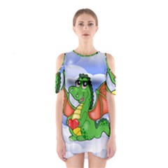 Dragon Heart Kids Love Cute Shoulder Cutout One Piece by Nexatart