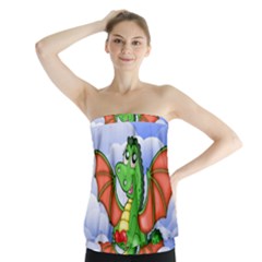 Dragon Heart Kids Love Cute Strapless Top by Nexatart