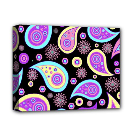 Paisley Pattern Background Colorful Deluxe Canvas 14  X 11 