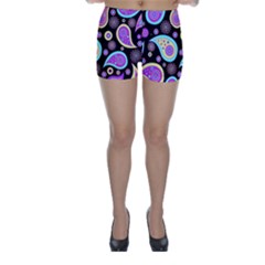 Paisley Pattern Background Colorful Skinny Shorts