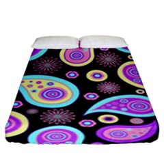 Paisley Pattern Background Colorful Fitted Sheet (king Size)