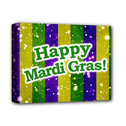 Happy Mardi Gras Poster Deluxe Canvas 14  X 11  by dflcprints