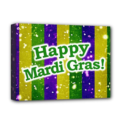 Happy Mardi Gras Poster Deluxe Canvas 16  X 12   by dflcprints