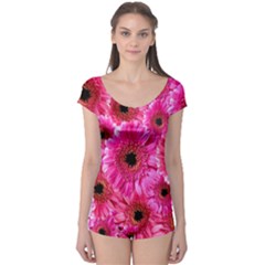 Gerbera Flower Nature Pink Blosso Boyleg Leotard  by Nexatart