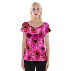 Gerbera Flower Nature Pink Blosso Women s Cap Sleeve Top by Nexatart