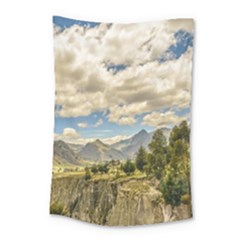 Valley And Andes Range Mountains Latacunga Ecuador Small Tapestry by dflcprints