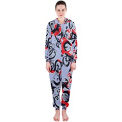 Dragon Pattern Hooded Jumpsuit (ladies) 