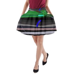 Abstraction A-line Pocket Skirt by Valentinaart