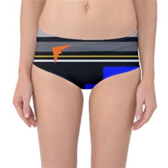 Abstraction Mid-waist Bikini Bottoms by Valentinaart