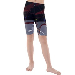 Abstraction Kids  Mid Length Swim Shorts by Valentinaart