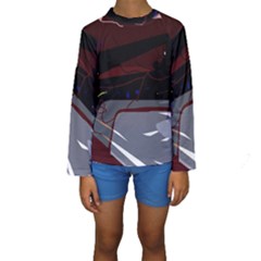 Abstraction Kids  Long Sleeve Swimwear by Valentinaart