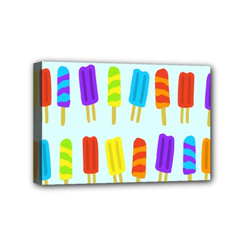 Food Pattern Mini Canvas 6  X 4  by Nexatart