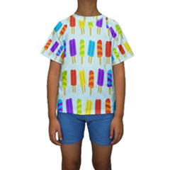 Food Pattern Kids  Short Sleeve Swimwear