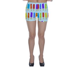 Food Pattern Skinny Shorts by Nexatart