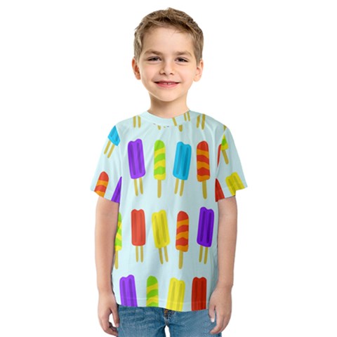 Food Pattern Kids  Sport Mesh Tee by Nexatart