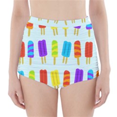 Food Pattern High-waisted Bikini Bottoms by Nexatart