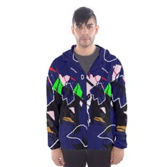 Abstraction Hooded Wind Breaker (men) by Valentinaart